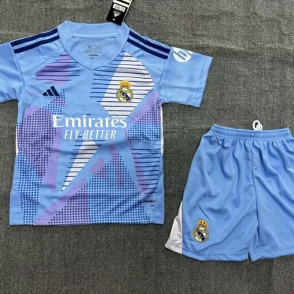 2024/2025 Real Madrid Goalkeeper Football Shirt 1:1 Thai Quality Kids Size