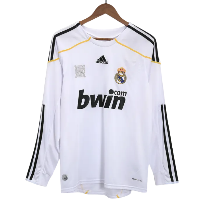 Real Madrid Retro Home Shirt Long Sleeve Jersey 2009-10