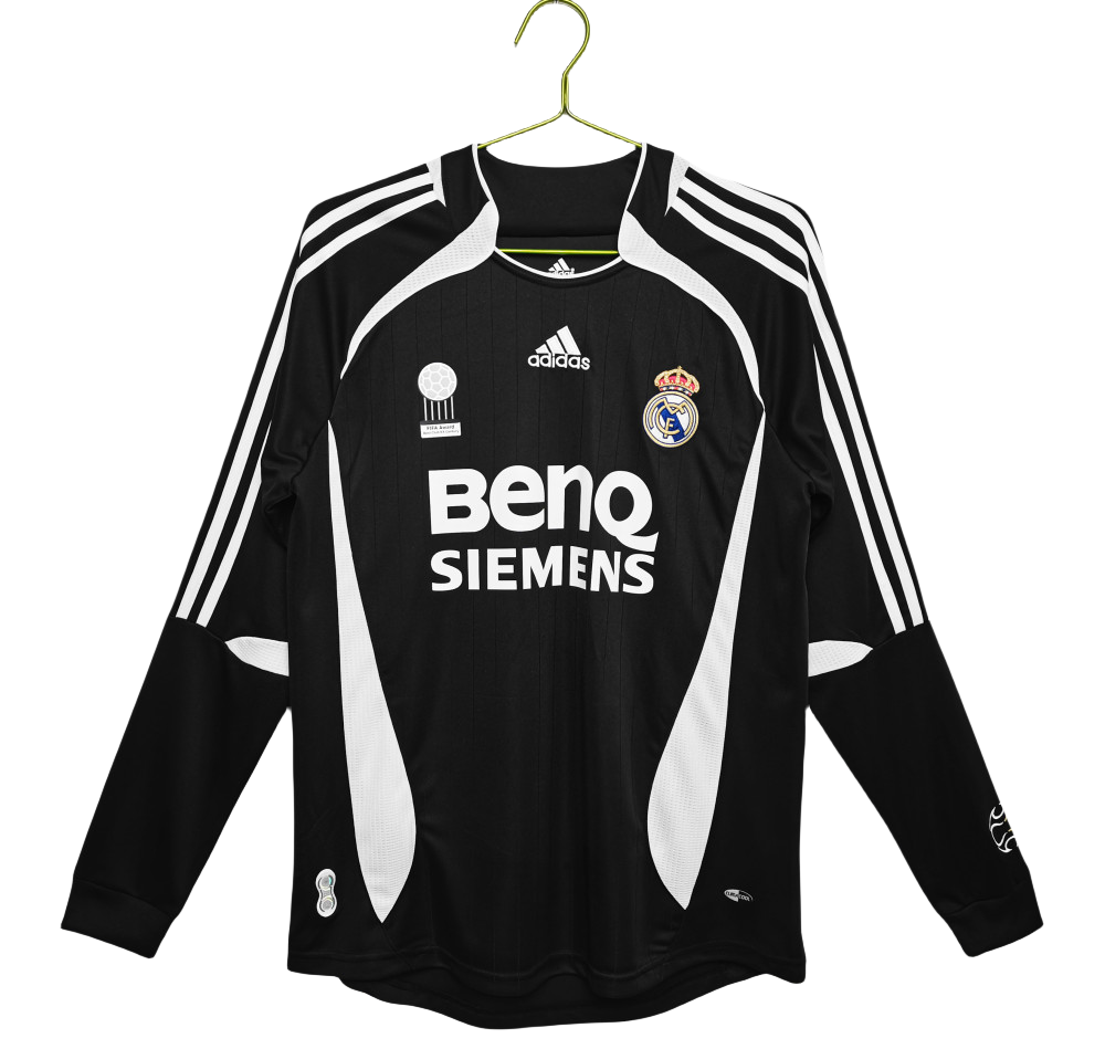 Adidas Real Madrid Retro Jersey Away Long Sleeve Soccer Shirt 2006-07