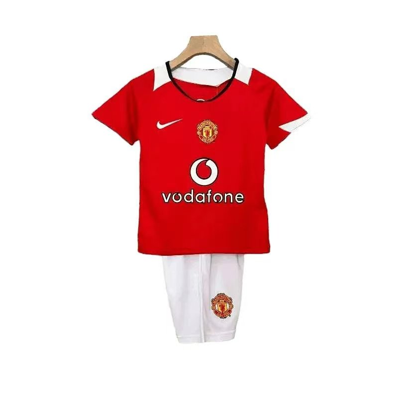 Manchester United 05-06 Home Retro Kid Kits Youth Apparels Jersey