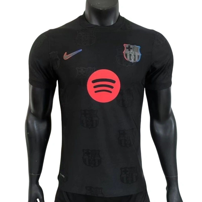 Barcelona Black Soccer Jersey Player Version Shirt 25-26