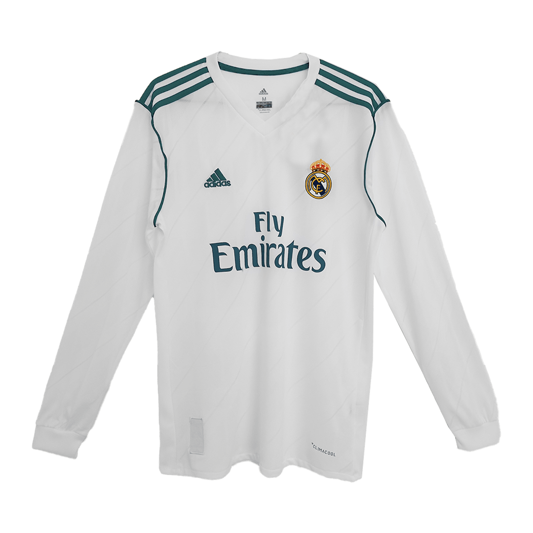 Real Madrid Retro Home Long Sleeve Jersey 2017-18