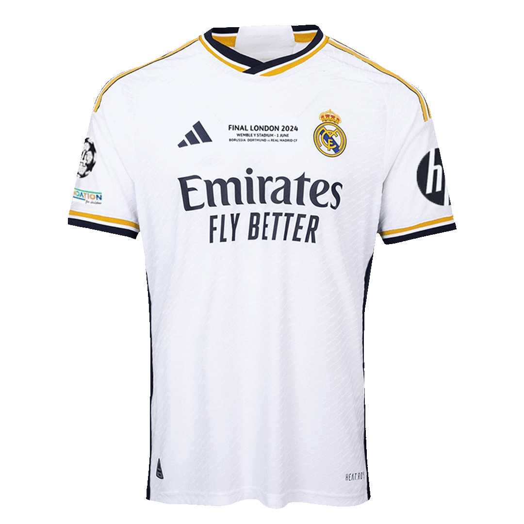 Authentic Soccer Jersey Real Madrid Home Shirt 2023-24 UCL FINAL