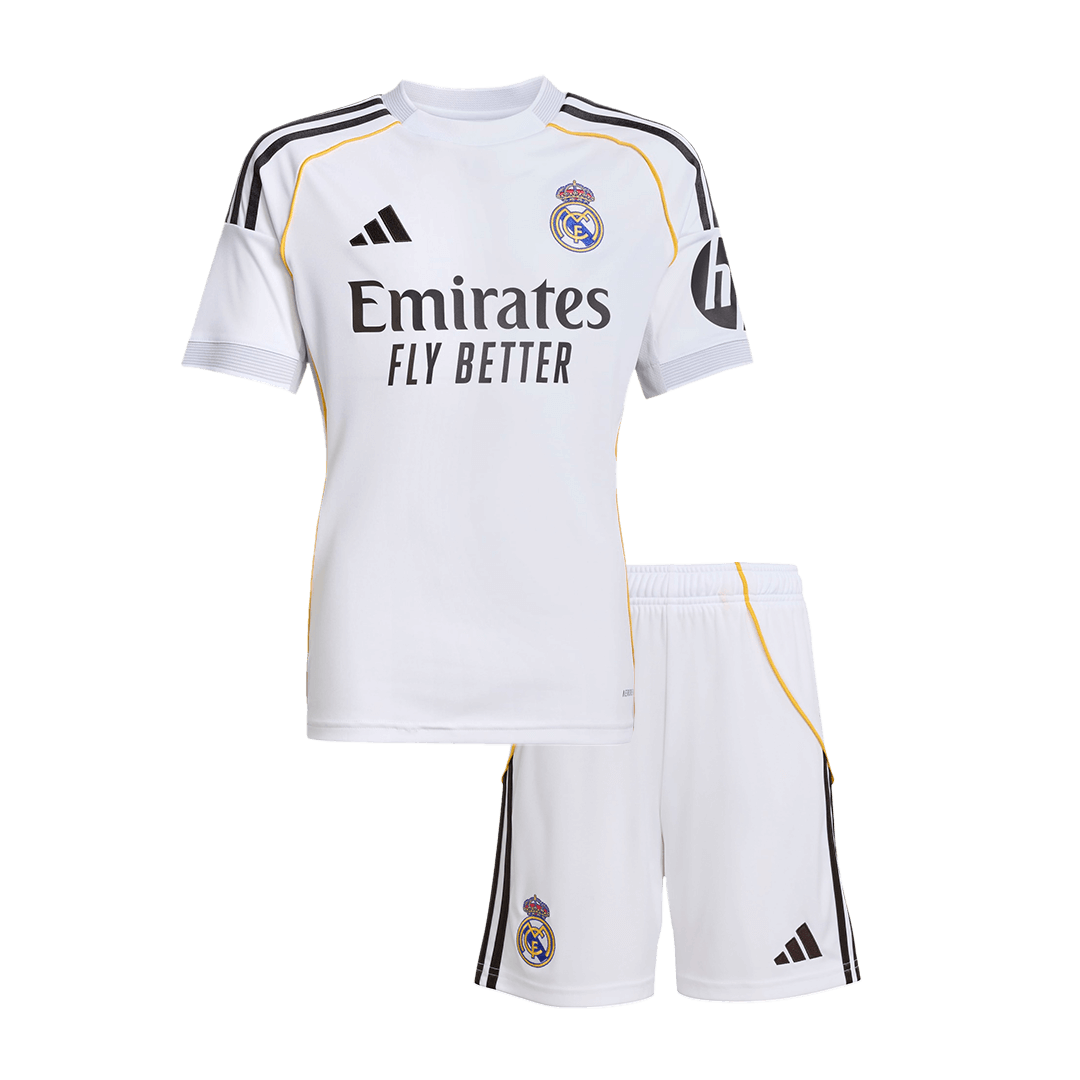 Kids Real Madrid Home Kits Soccer Jersey 25-26