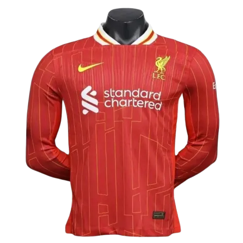 24-25 Liverpool Home Long Sleeve Kit Player Version Shirt Football Jerseys