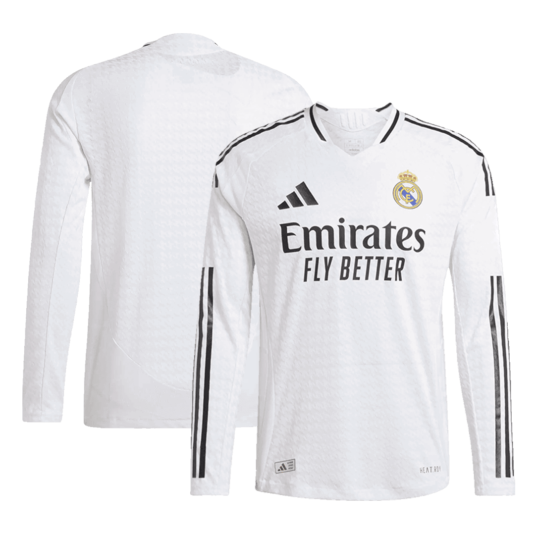 Real Madrid Home Long Sleeve Jersey Player Version 2024/25